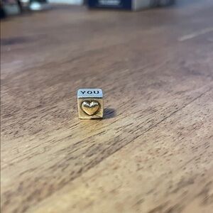 Pandora Two-Tone “I Love You” Block Charm 🤍
